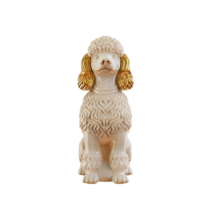 Европейские и американские премиальные керамические статуэтки пуделя, долгосрочное сотрудничество, оптовая продажа, возможна индивидуальная настройка, высококачественные художественные фигурки