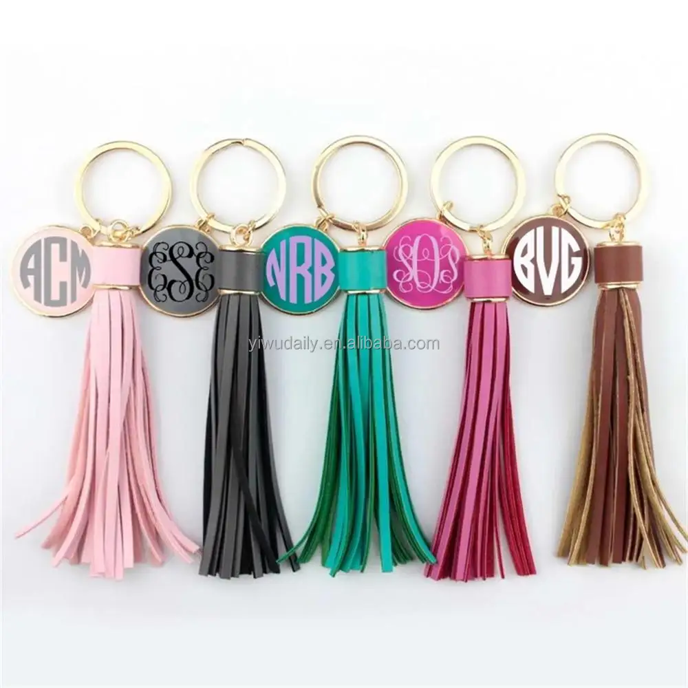 Handmade Leather Tassel Keychain Clip