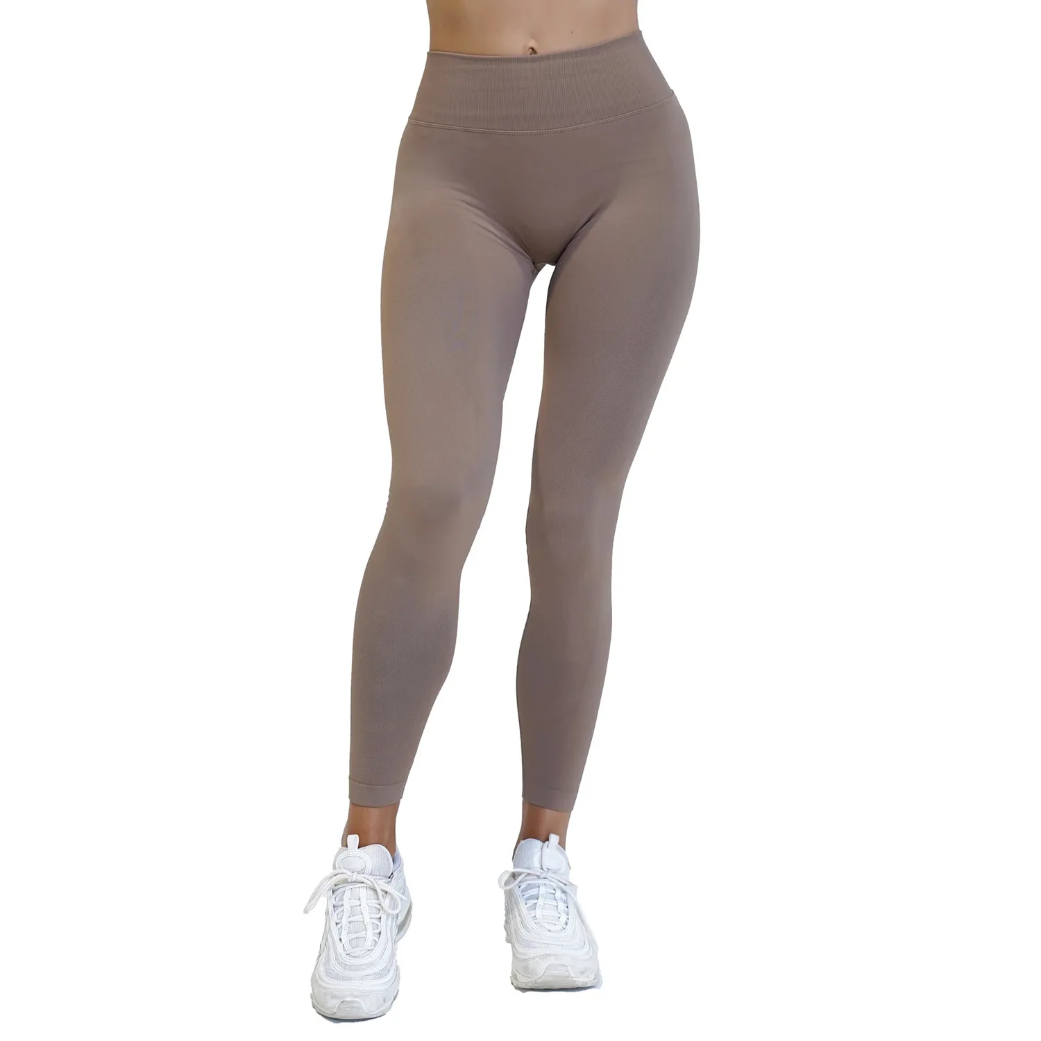 Seamless High-Waist for Yoga Pants Tummy Control Color Blocking V-Shaped Back High-Elast preview