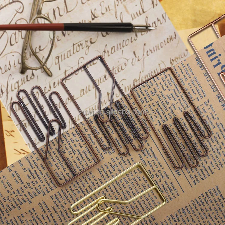Clips De Papel De Metal Para Manualidades,Clips De Metal De Bronce Vintage,Tamaño Grande,En