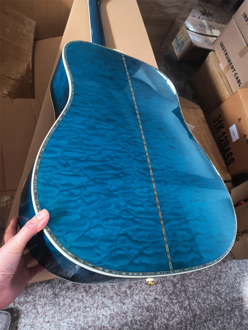 Chitarra Acustica Dreadnought 41 Pollici, Top In Cedro, Fondo In Palissandro, Ebano, Custom