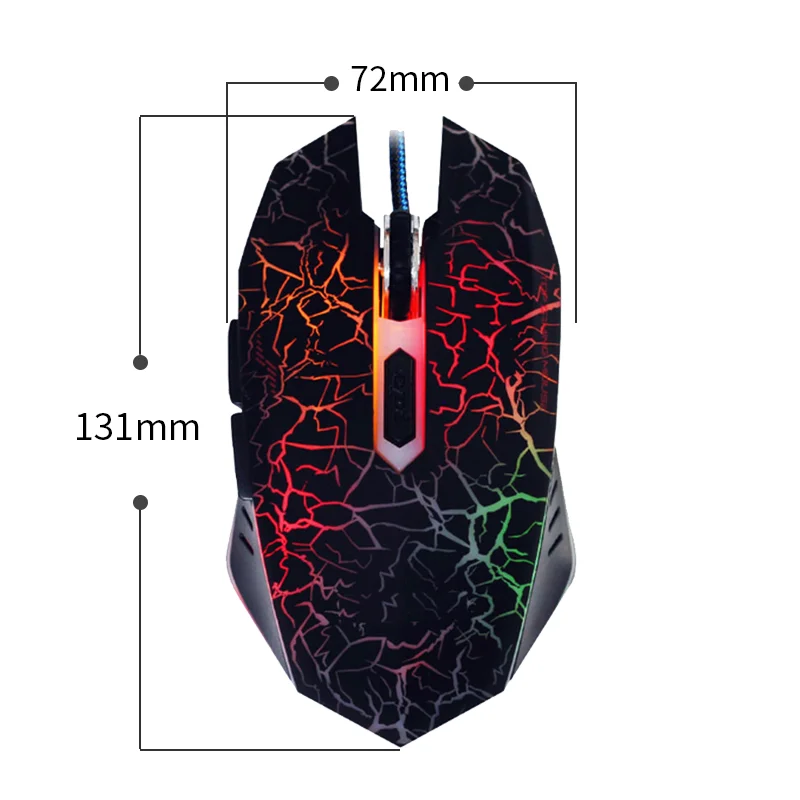 2021 The Most Popular RGB Ergonomic Colorful Breathing Light Computer Wired Optical Mouse Gamer Mouse in stock