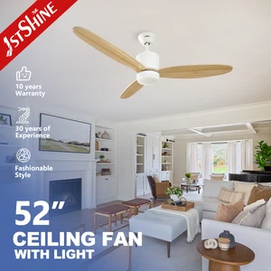 1stshine Ceiling Fan Dinning High Speed Simple Ceiling Fan Wooden with Light
