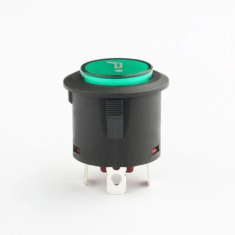 Yongxing Factory KA22 22mm Red Color Illuminated 3 Pin 12v Push Button Switch Latch