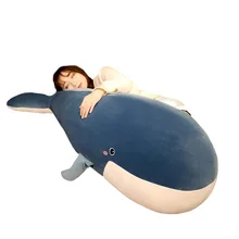 CE/ASTM Custom Super Soft Large Whale Plush Toy PP Cotton Filled Sleeping Pillow Disassembled Doll