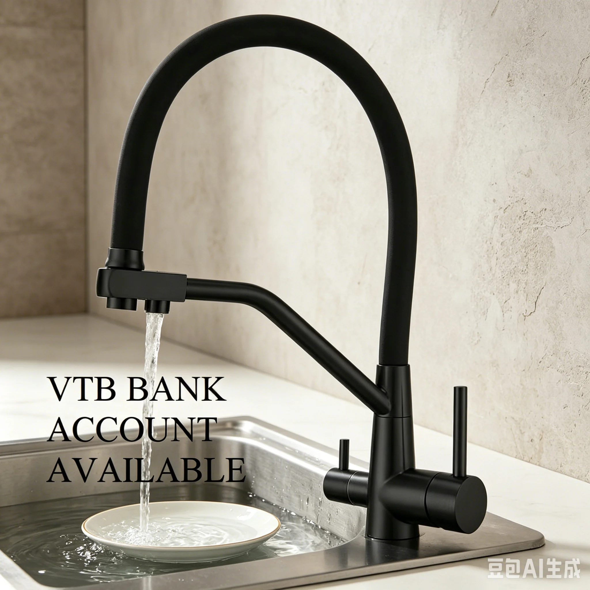 Dual Hole Deck Mounted Faucet Components Dual handle pull down kitchen faucet showing spray head and installation configuration