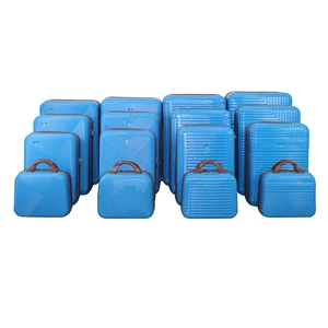 HOT SALE 16PCS SKD CKD ABS SUITCASE WITH 4PCS BEAUTY CASE FOUR WHEELS HIGH QUALITY