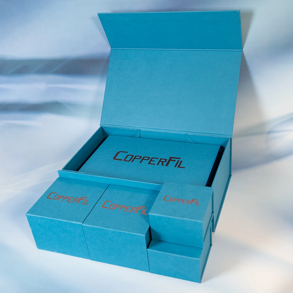 product custom size hot stamping art paper handmade rigid flip handmade clothing magnetic folding packaging box-7