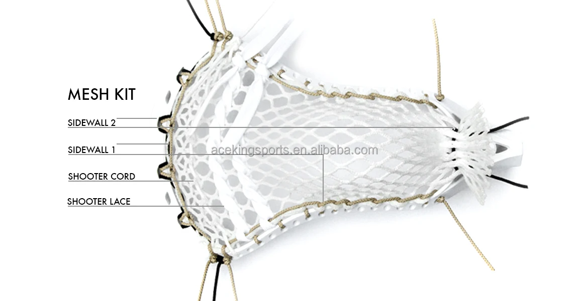 Men's Lacrosse Sticks Semi Soft Lacrosse Mesh And String Kit For Sale
