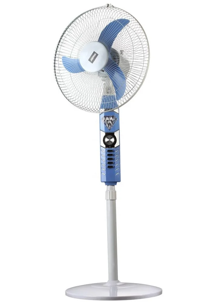 High Quality 12volt Dc Solar Power Pedestal LED Light Fan 16 Inch Flooring  Stand Fan 12V With 60 Munite Timer