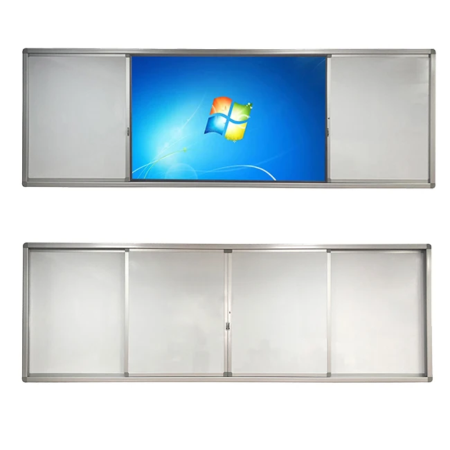 Factory Direct Sale Interactive Digital Whiteboards Push Pull Blackboard Sliding Chalkboard for Classrooms