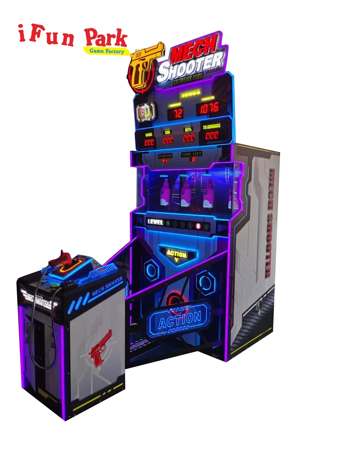 Ifun Mech Shooter Gun, видео аркадный автомат, симулятор стрельбы, управляемый монетами, Крытый игровой автомат для выкупа