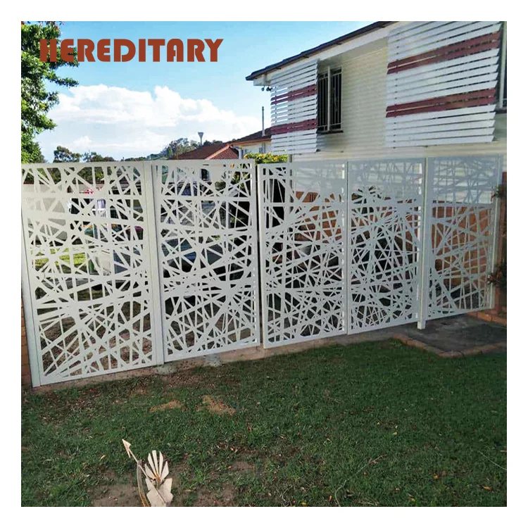 Cnc Plasma Laser Gate and Cnc Carved Metal Feature Panels for Garden Gate Decoration