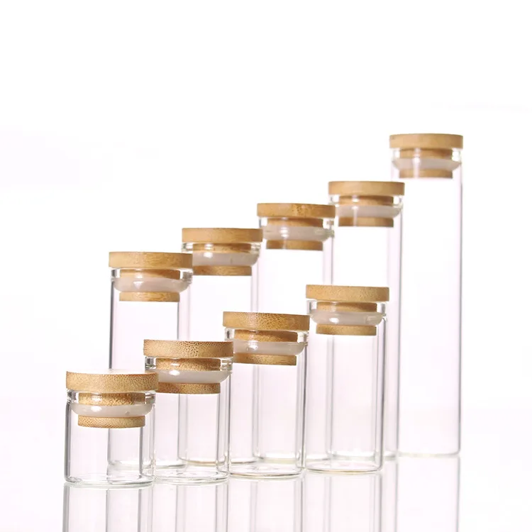 In stock storage jar glass kitchen glass food storage jars glass jar with bamboo lid storage supplier