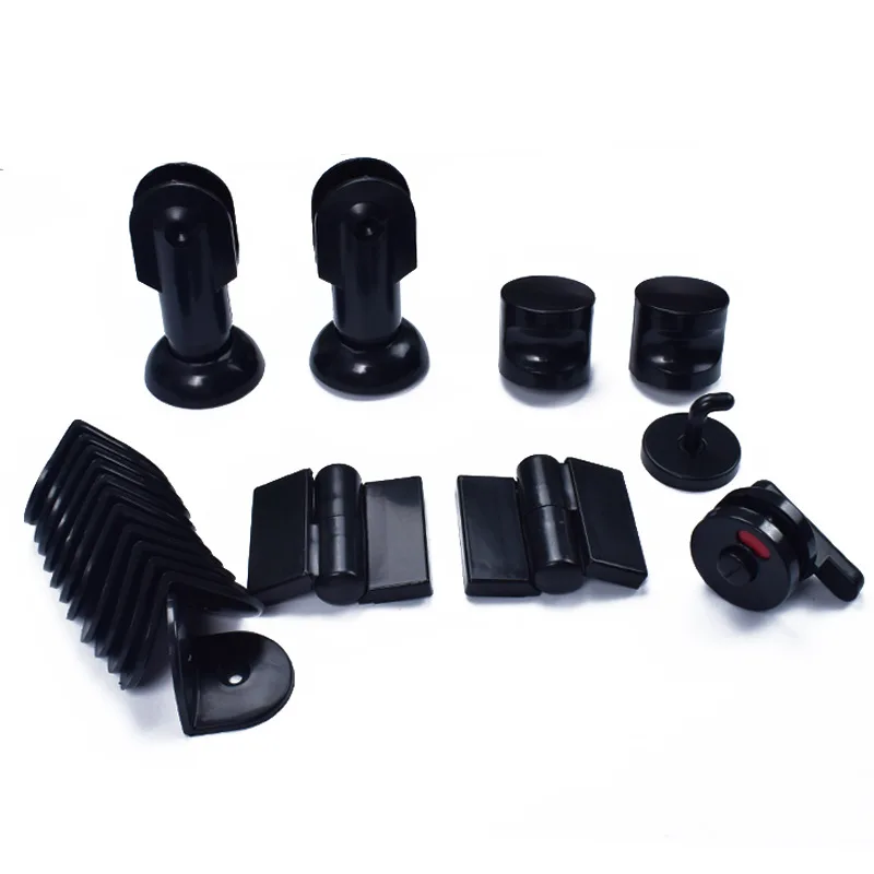 Modern Plastic Toilet Partition Fittings Public Toilet Cubicle Hardware Door Accessories Adjustable Bracket