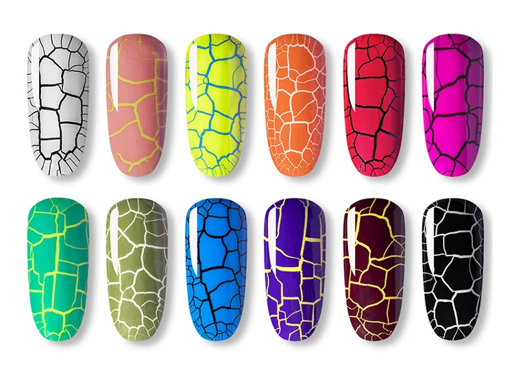 Crack Effect Cracker Crackle Gel Nail Art Polish Crack Private Label Uv
