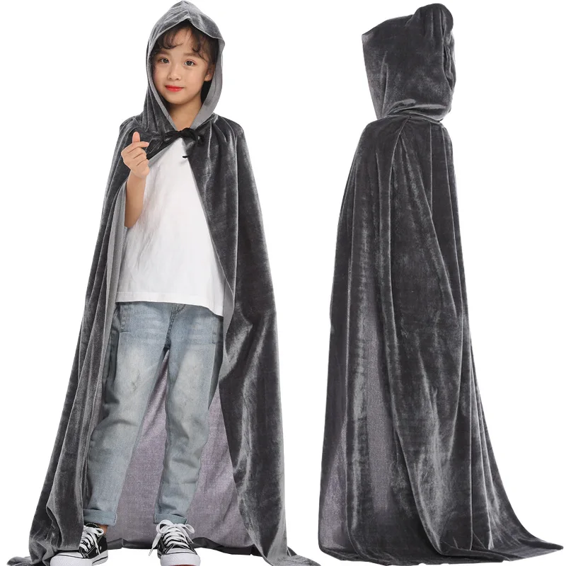 ハロウィン*コスチューム*衣装*コスプレ*Velvet Hooded Robe Halloween Cosplay Cloak with Hood - Velvet Witch Cape