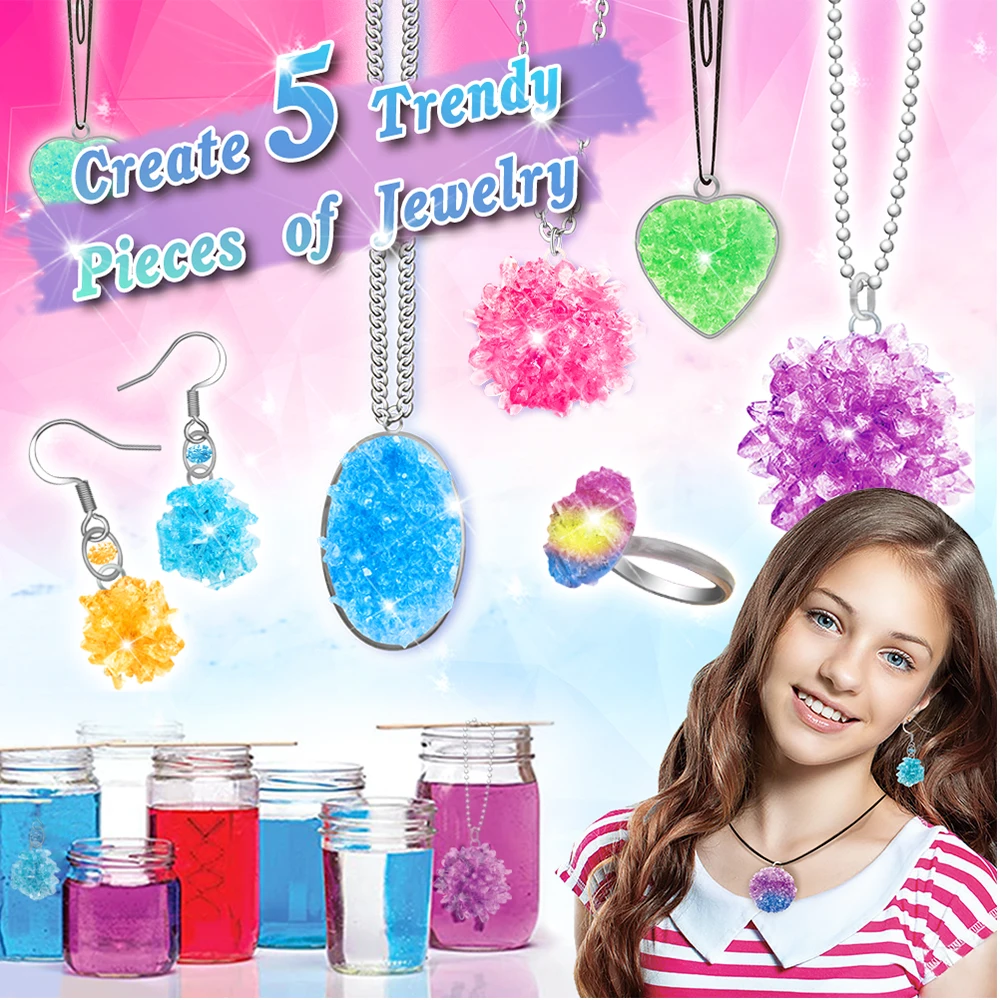 Klutz Make Your Own Crystal Necklace Kit BIG BANG SCIENCE Crystal