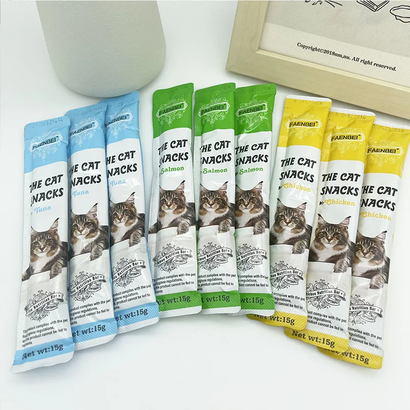 Cat Creamy Treat Chicken Tuna 15g Cat Bar Snacks Undertake Oem/odm Cat