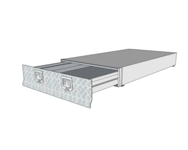 custom aluminum under tray ute trundle drawer with sliding out bench and lid for ute tray