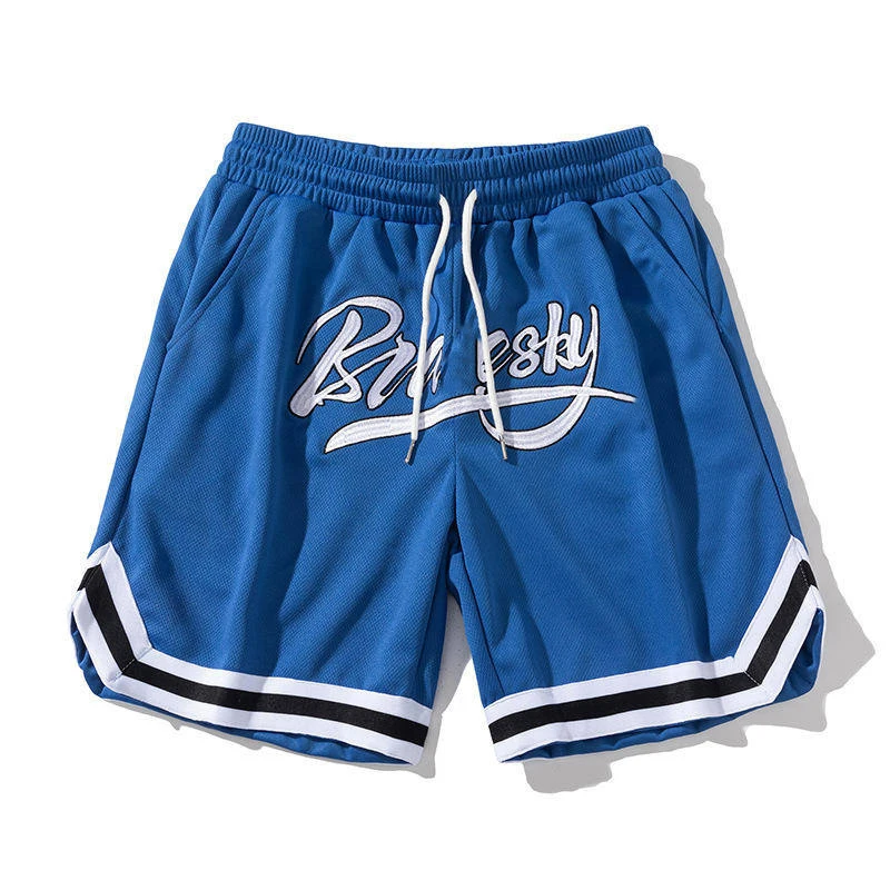 String Design Shorts Men Elastic Waist Draw String Shorts Custom Embroidered Basketball ...