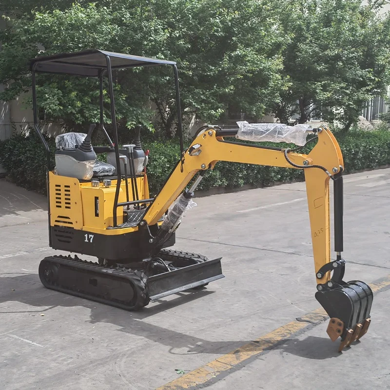 Earth Moving Machinery 1.7ton 1.2ton Micro Mini Excavator Hydraulic Crawler with Free Bucket for Sale