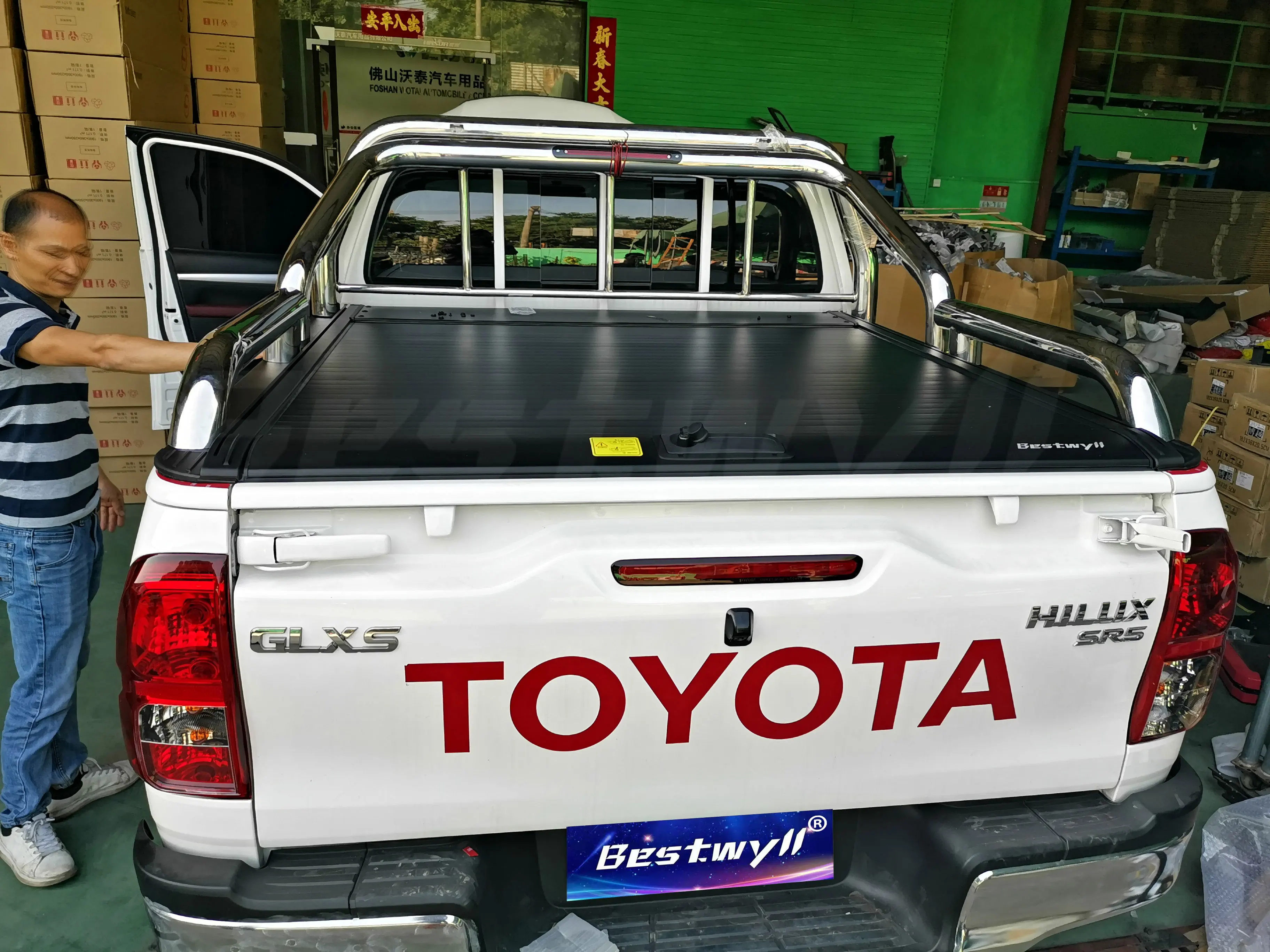 Bestwyll Pickup Truck Bed Manual Box Retractable Tonneau Cover For 2015