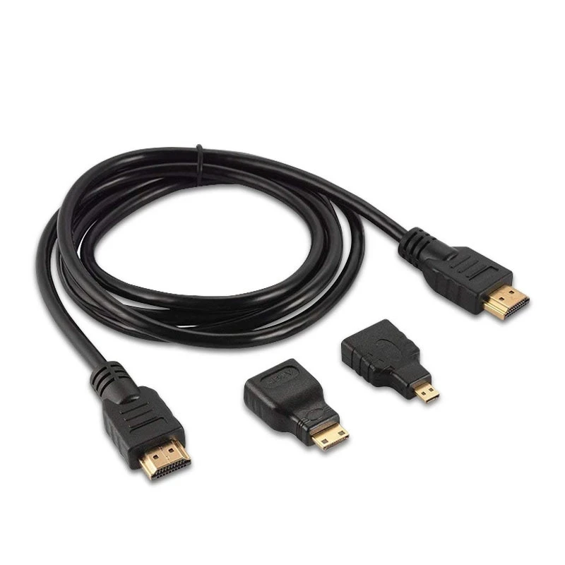High Quality Micro Hdmi/mini Hdmi/hdmi To Hdmi Adapter Cable Male To Female Support Full Hd1080p1.4v 1080p Hdmi Cable - Buy Hdmi Cable 4k,Micro Hdmi To Hdmi Adapter Cable,Micro Hdmi To Hdmi