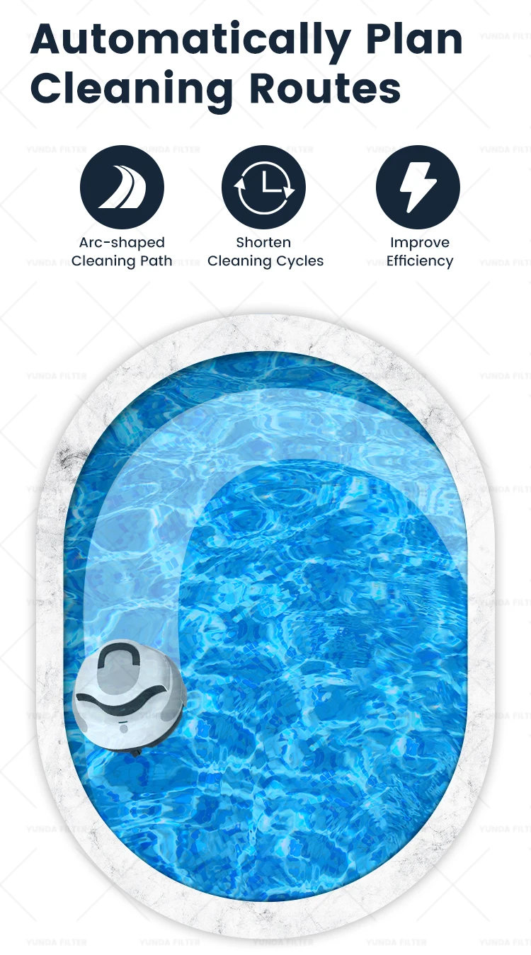 2023 Latest Cordless Automatic Swim Pool Cleaning Robot Electric Pool