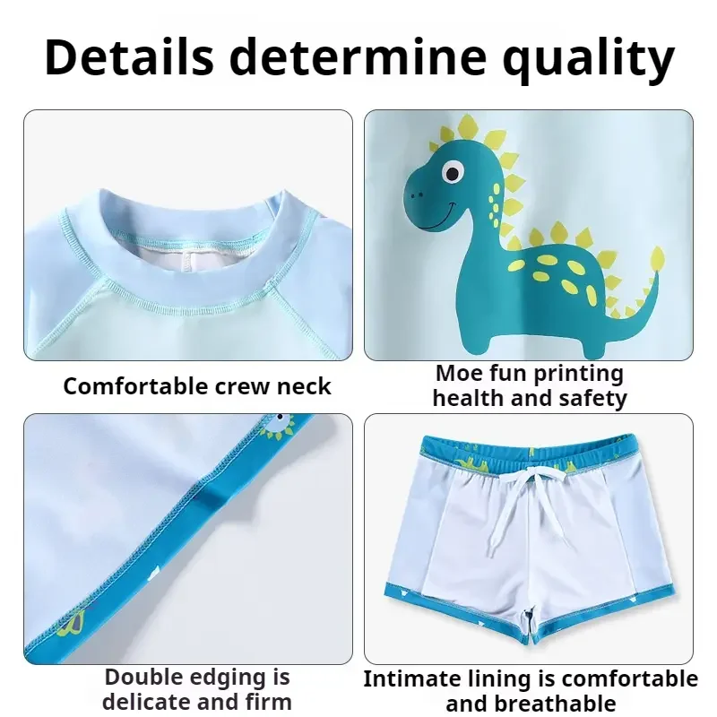 Animal Patterned Costume Thong Trunks Swimsuit for Boys 1-Piece Short Swimwear from China