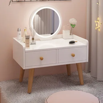 Bay window dressing table bedroom modern simple balcony small apartment net celebrity dressing table desk integrated