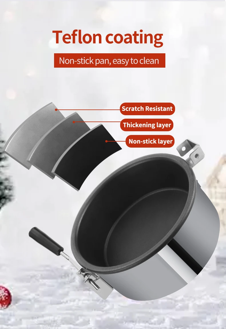 Large Double-Pot Electric Popcorn Machine Fully Automatic for Commercial Restaurants for Christmas Events 220v