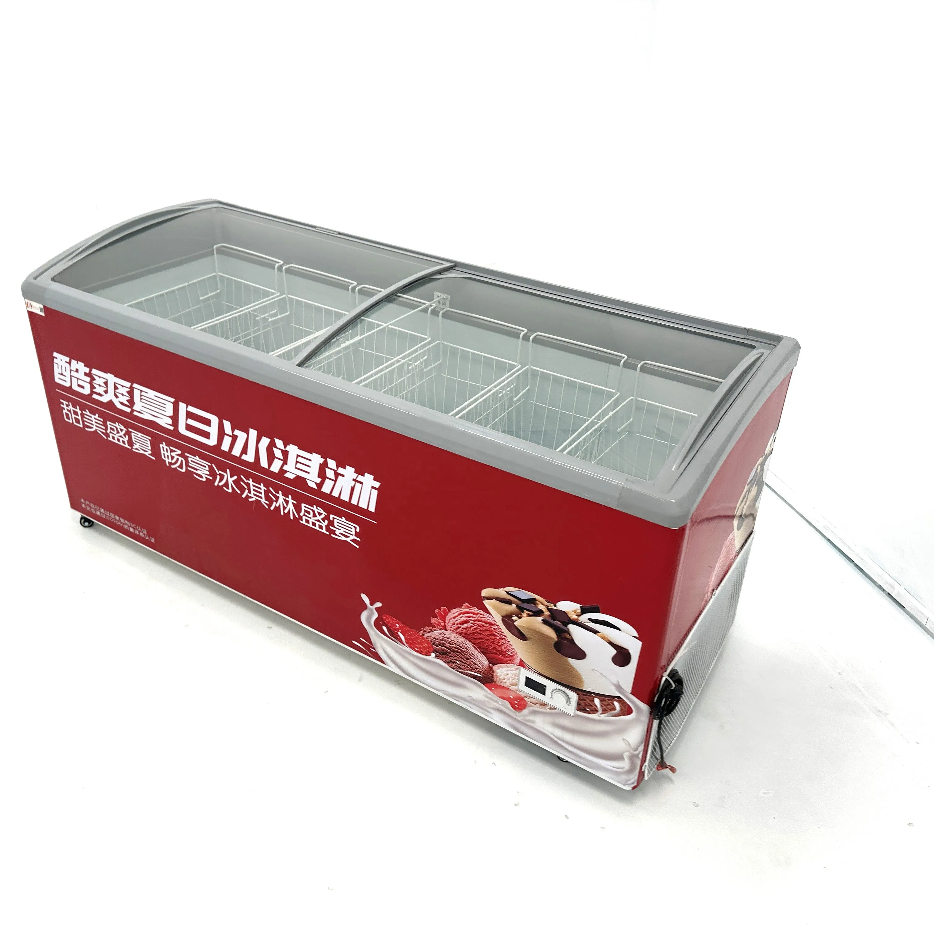 Mini Freezer for Ice Cream Tricycle Freezer Ice Cream Showcase Freezer