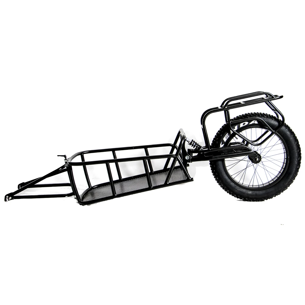 Btn Us Warehouse One Wheel Fat Tire Hunting Bicycle Electric Bike Trailer Suspension Ebike Cargo