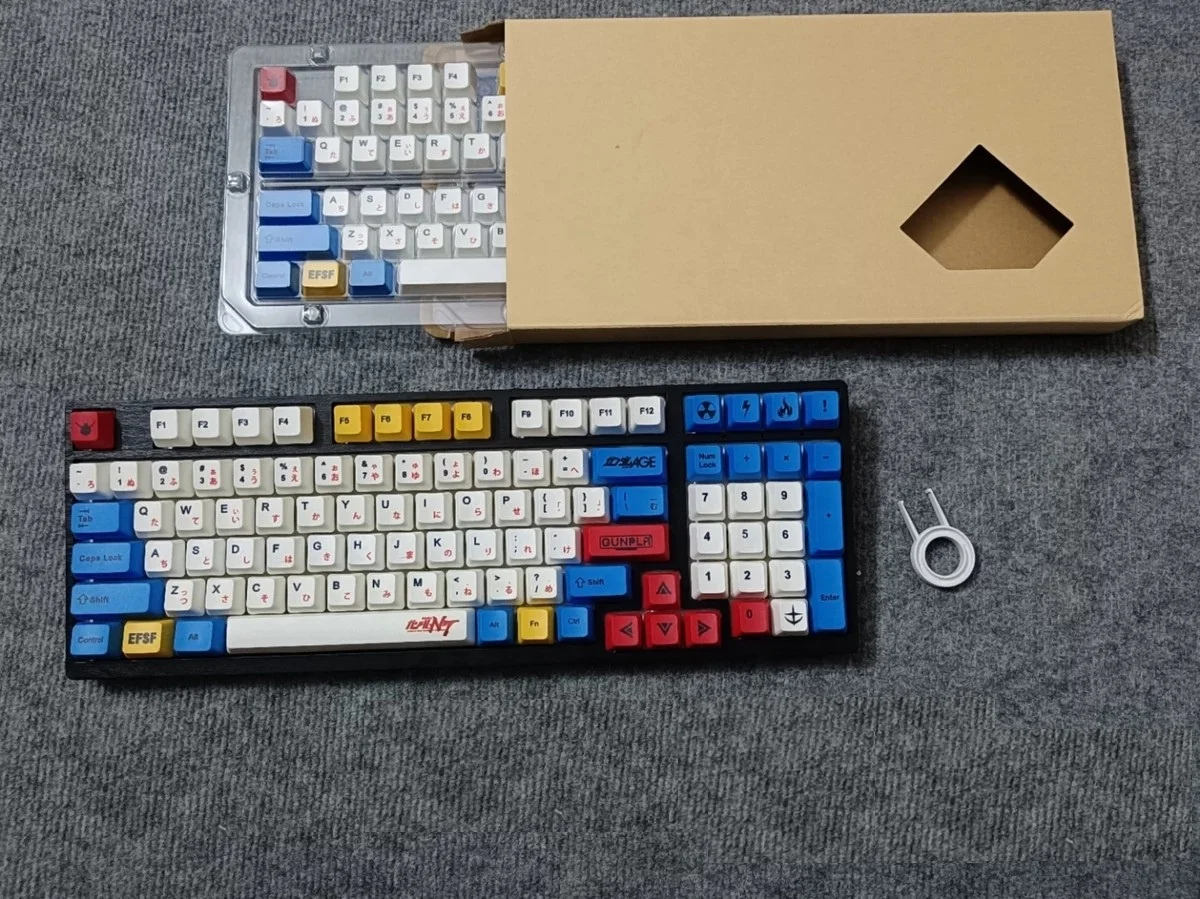 OEM профиль 126 клавиши краситель сублимационный семена GUNDAM Keycap PBT Набор колпачков с английской и японской раскладкой