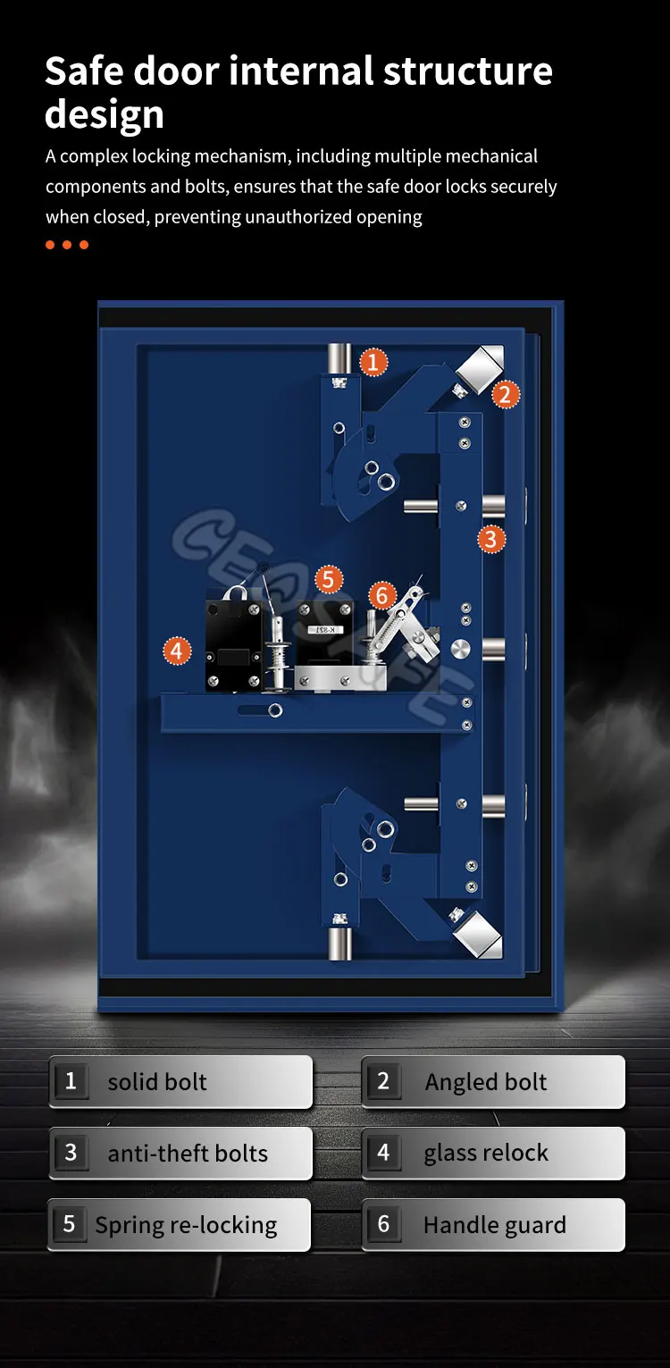 CEQSAFE Custom 2 Hour Fireproof Home Deposit Security Money Fireproof Safe Box details