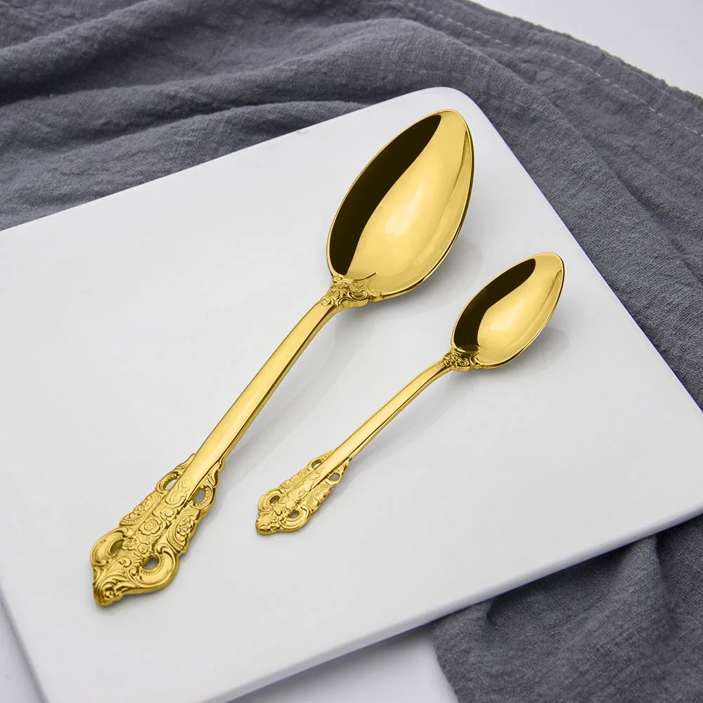 最畅销皇家镀金餐具礼品套装婚礼纪念品客人 - buy 5 piece titanium