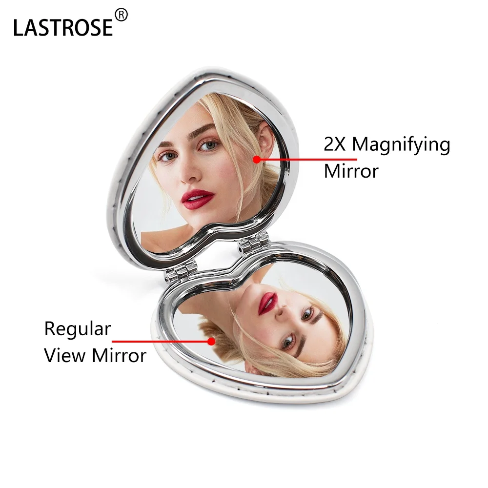 Miroir Maquillage Pliable Rose - Support Table - Portable Pour Voyage Et Maison