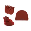 Embroidered red baby single layer 3pc set