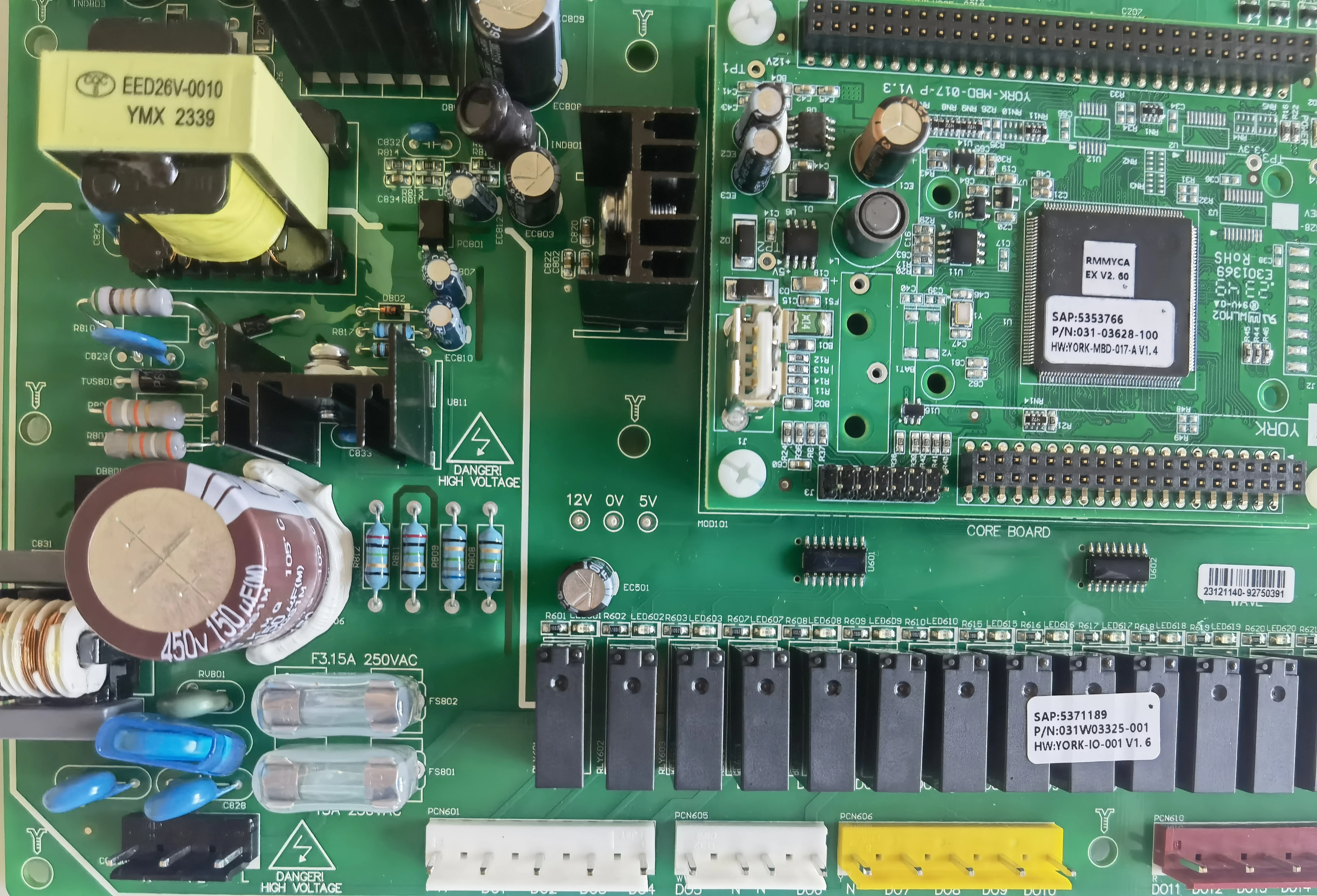 みるくページ Original York Chiller Circuit Board - 031W03325-001 MBD-017-A