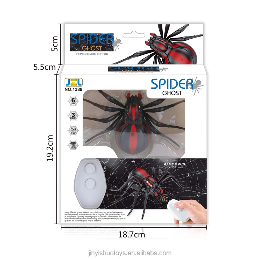 Инфракрасная пластиковая мини-игрушка-паук с дистанционным управлением, модель животного для скалолазания, насекомых