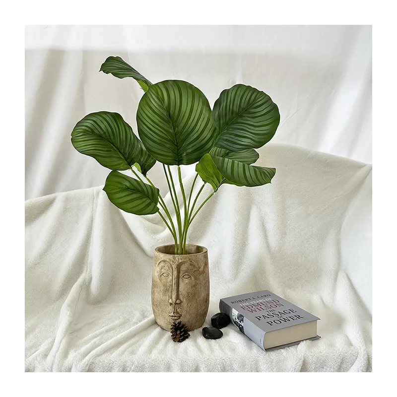 Big 9 Green Apples New Design Indoor Artificial Small Size Greenery with Grass Palm Flowers for Outdoor Use