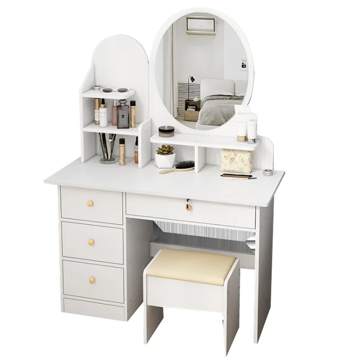 Cheap Factory Price dresser dressing table with mirror and stool