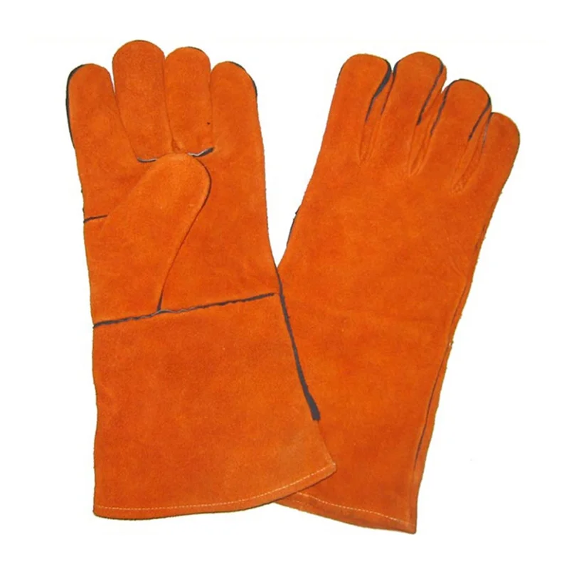 orange welding gloves