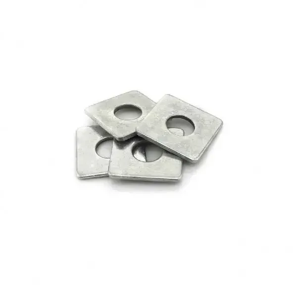 China supplier Zinc Plated Steel Round Washer With Square Hole