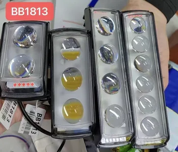 Mini Driving Lighting Systems Yellow White Dual Color Len Fog Bike Moto Led Headlights Spot Light for Motorcycle Faros Para Moto