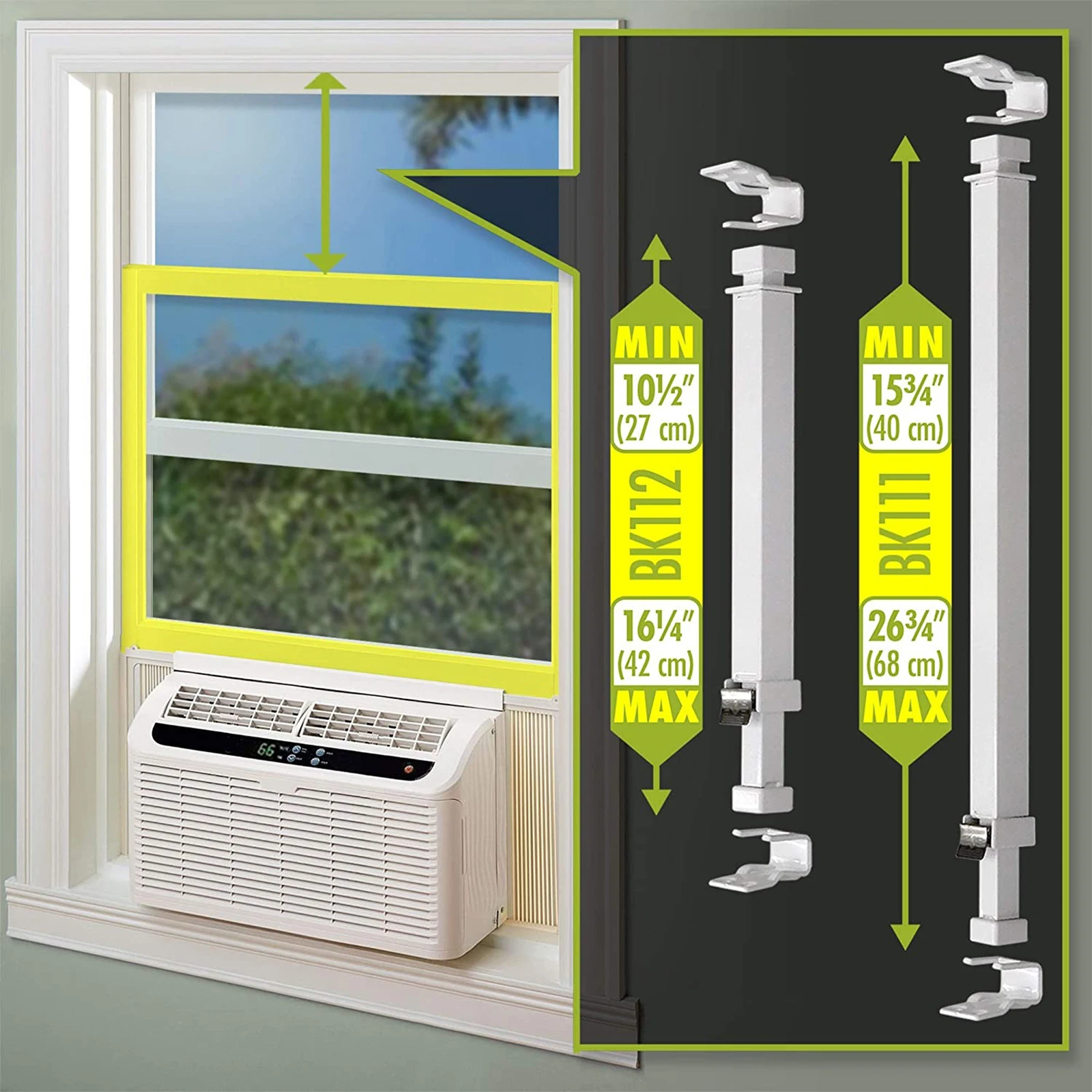 Window Air Conditioner Security Bar Extendable Window Security Bars For