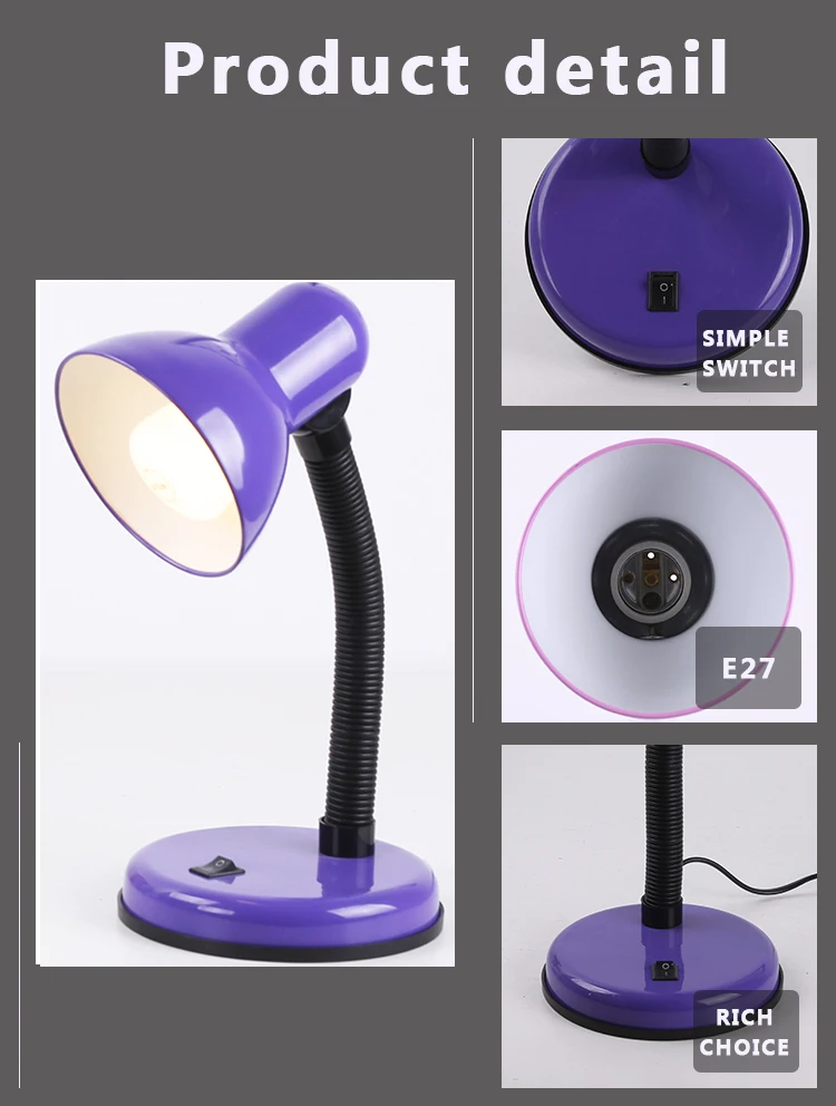 1 Usd Cheapest E27 Table Lamp Simple Classic Adjustable Desk Lamp