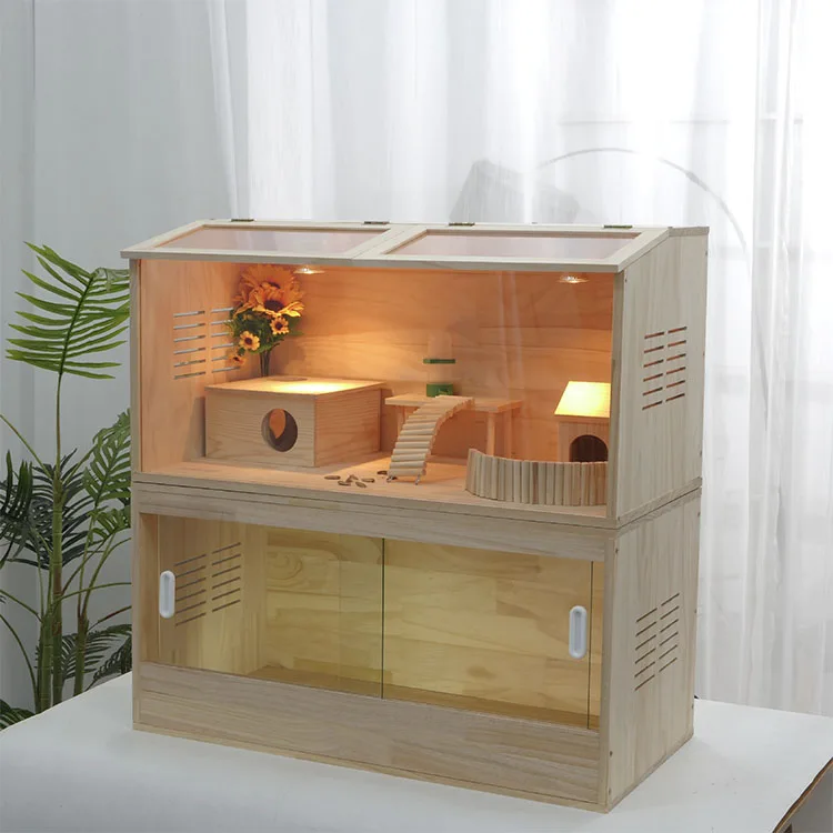 Hamster Cage Wood Carton Box Natural Easy Pet Cages,Carriers & Houses ...