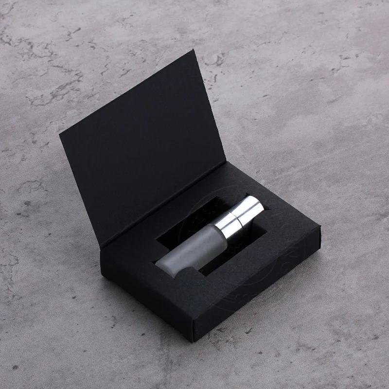 Mini Size 3ml Perfume Tester Spray Bottle 3 ml Frosted Empty Perfume Bottle with White Black Box Package